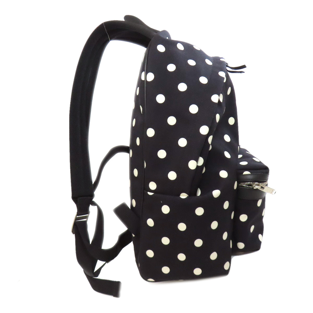 SAINT LAURENT Backpack canvas black Dot Pattern