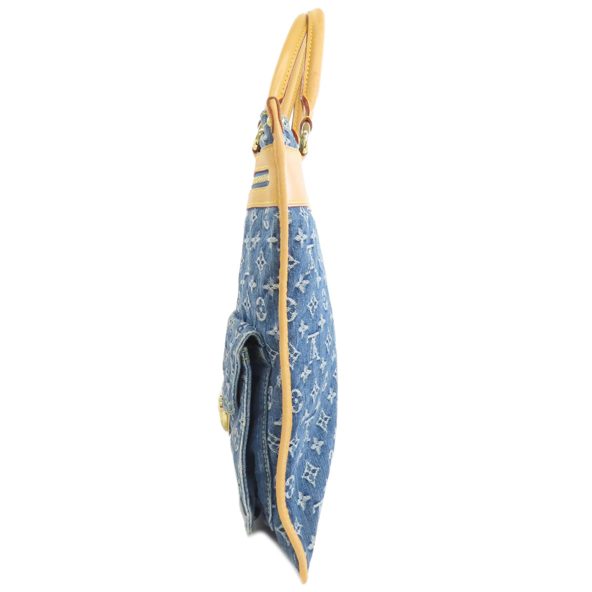 LOUIS VUITTON Tote Bag M95018 Monogram denim blue Flat shopper