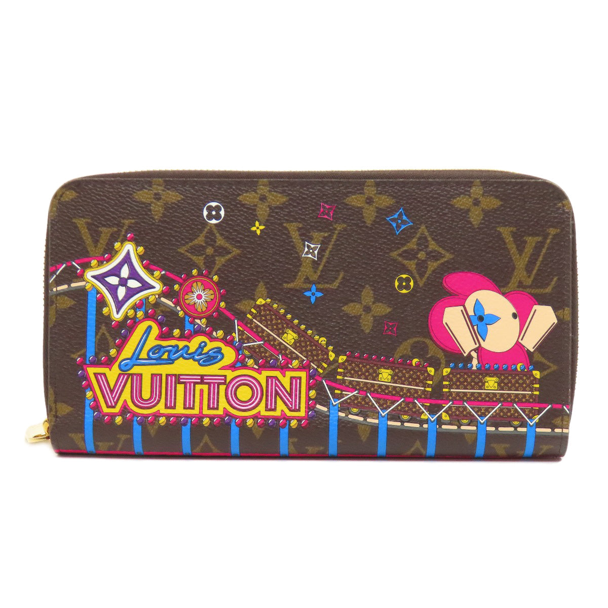 LOUIS VUITTON Long Wallet Purse M69750 Monogram canvas Brown Zippy Wallet Vivienne Women