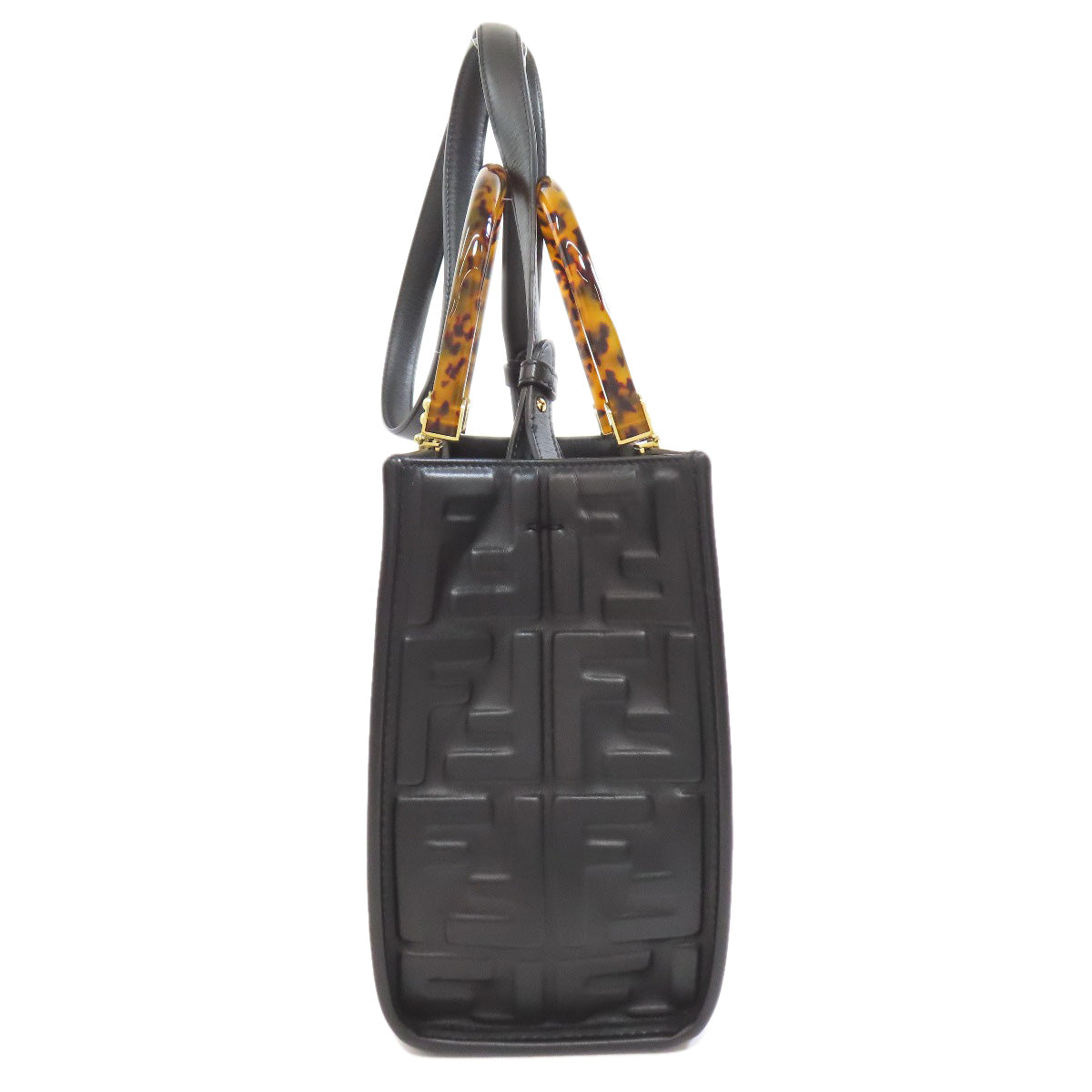 FENDI Handbag Calfskin black Sunshine Small 2WAY
