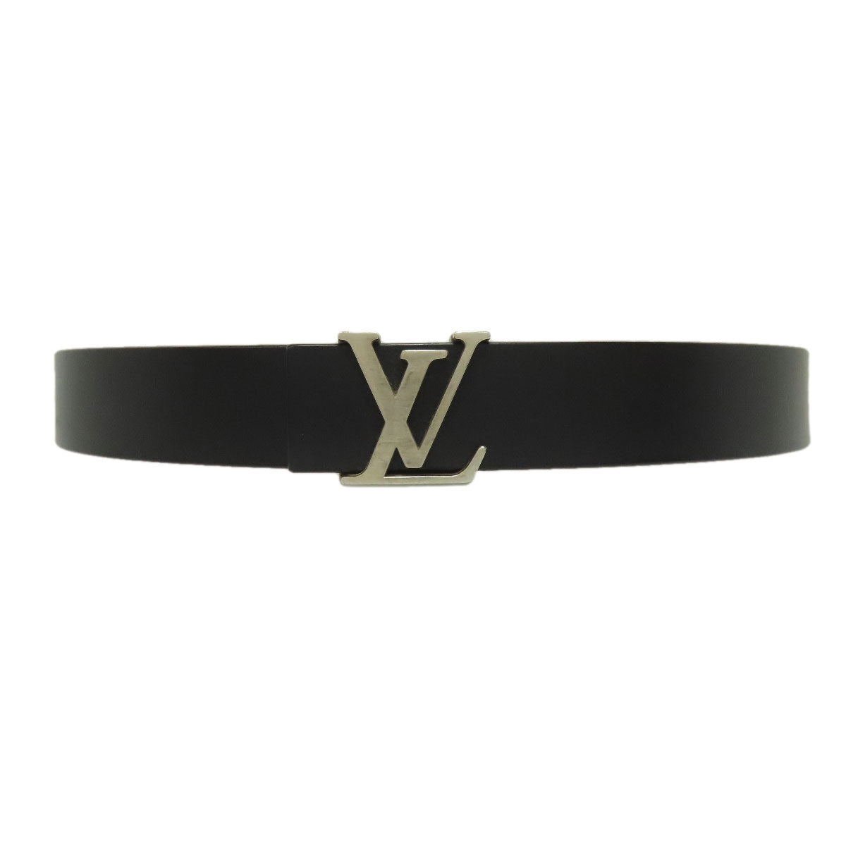LOUIS VUITTON belt LB0094 leather black Sao Tulle Initial