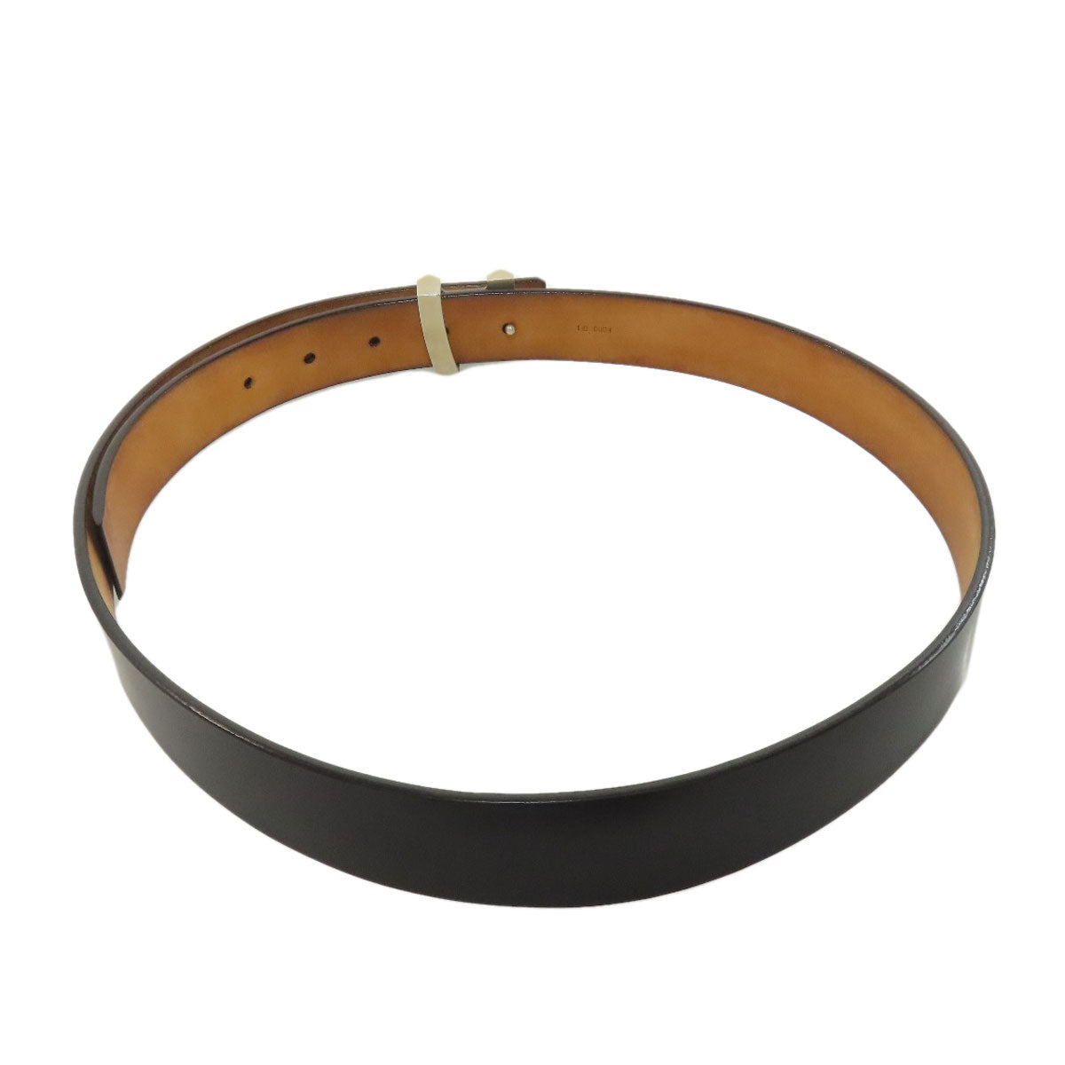 LOUIS VUITTON belt LB0094 leather black Sao Tulle Initial