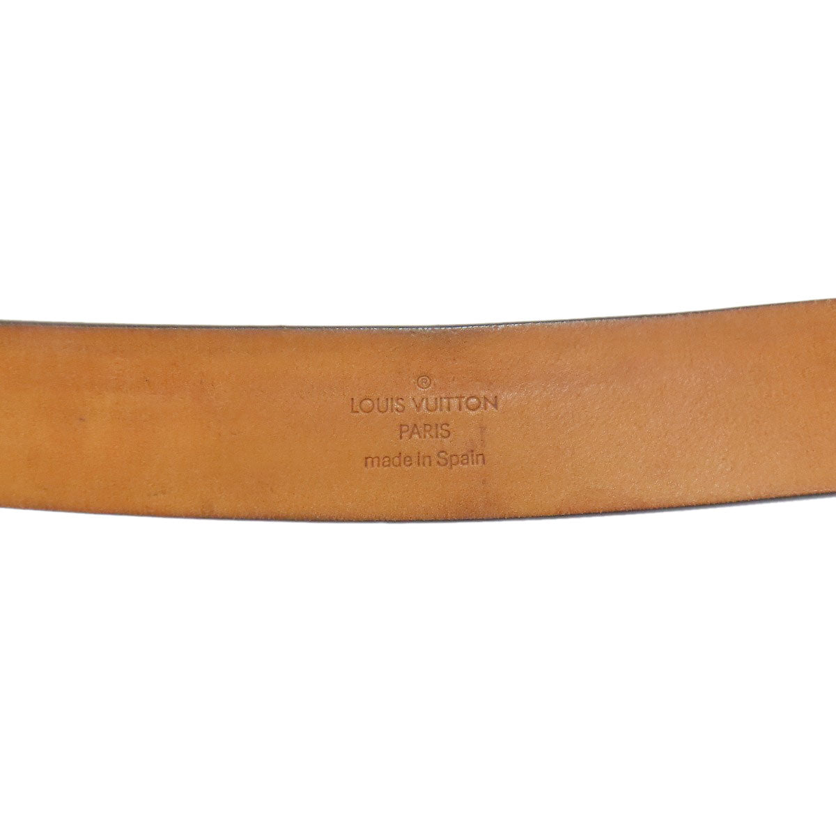 LOUIS VUITTON belt LB0094 leather black Sao Tulle Initial