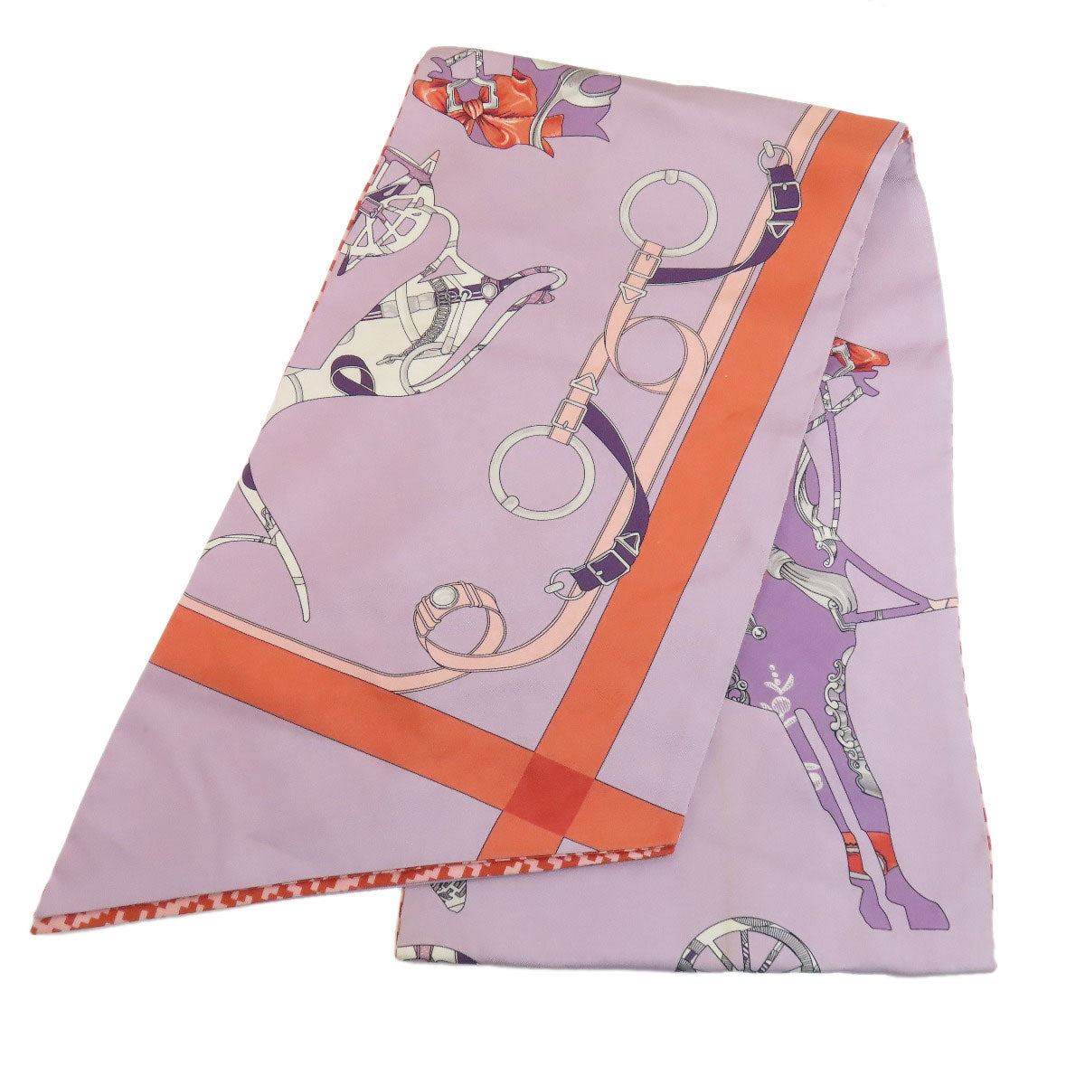 HERMES scarf silk purple Maxi Twilly cut