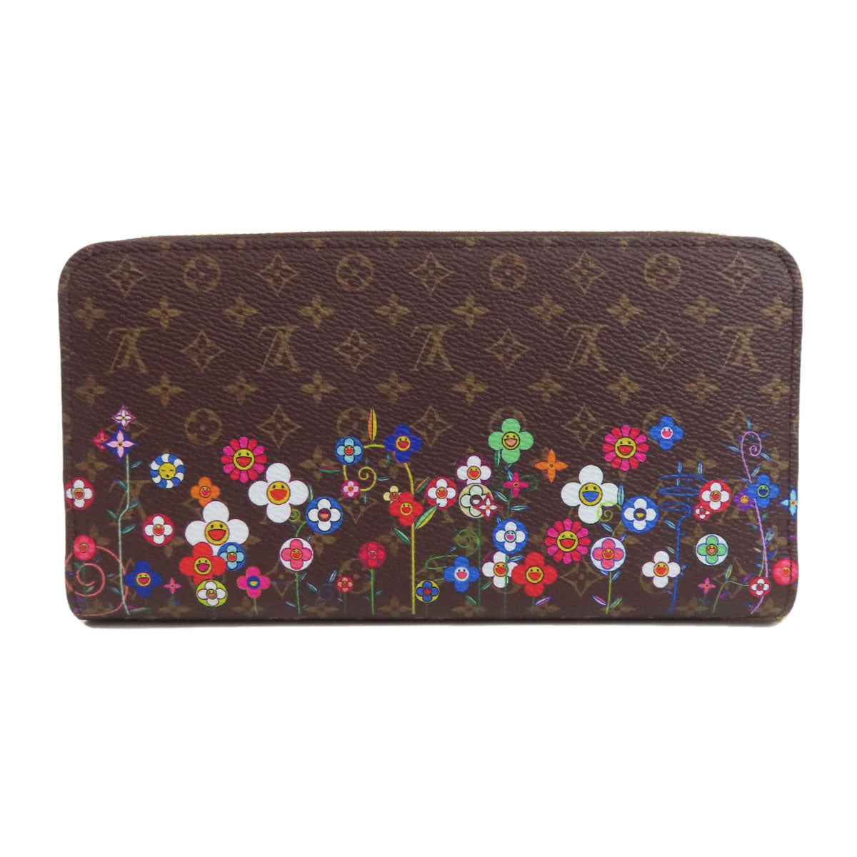 LOUIS VUITTON Long Wallet Purse M14162 Monogram canvas Brown Takashi Murakami collaboration zippy wallet Women