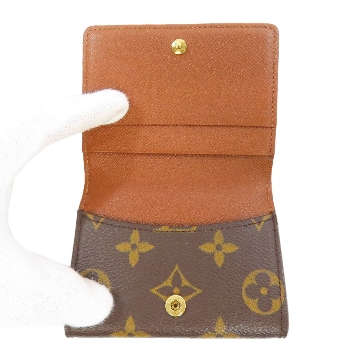 LOUIS VUITTON Coin case M61927 Monogram canvas Brown Ludlow Women