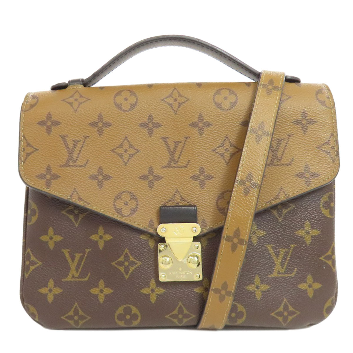 LOUIS VUITTON Handbag M44876 Monogram reverse Brown Pochette Metis Women