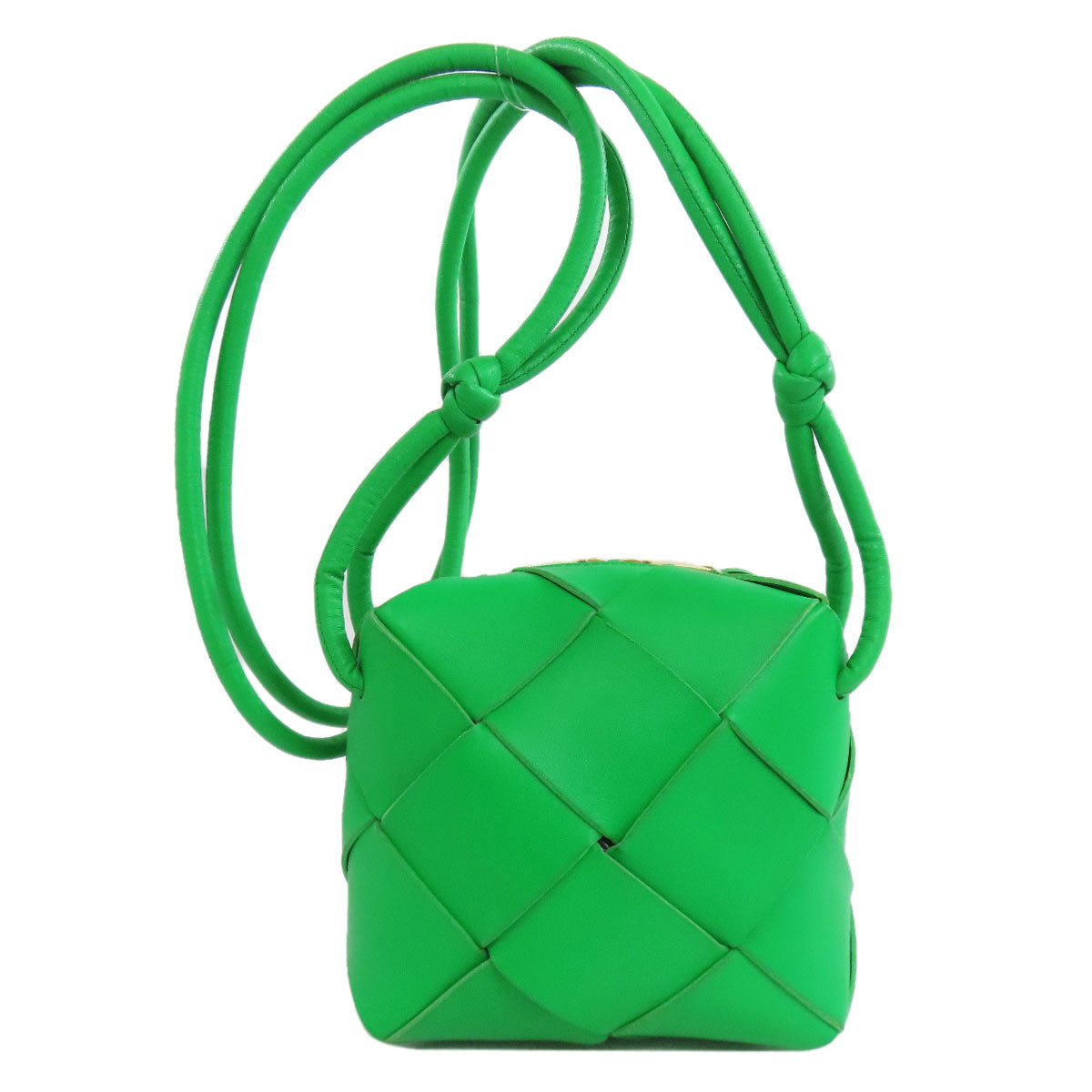 BOTTEGAVENETA Shoulder Bag Calfskin green mini cassette camera bag