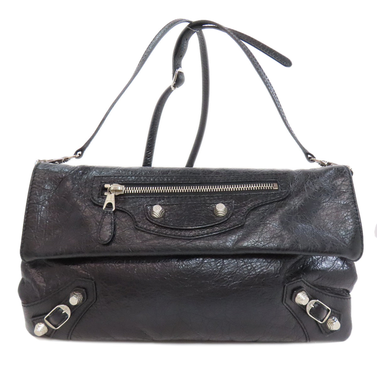 BALENCIAGA Shoulder Bag 327079 Calfskin black Giant envelope Women