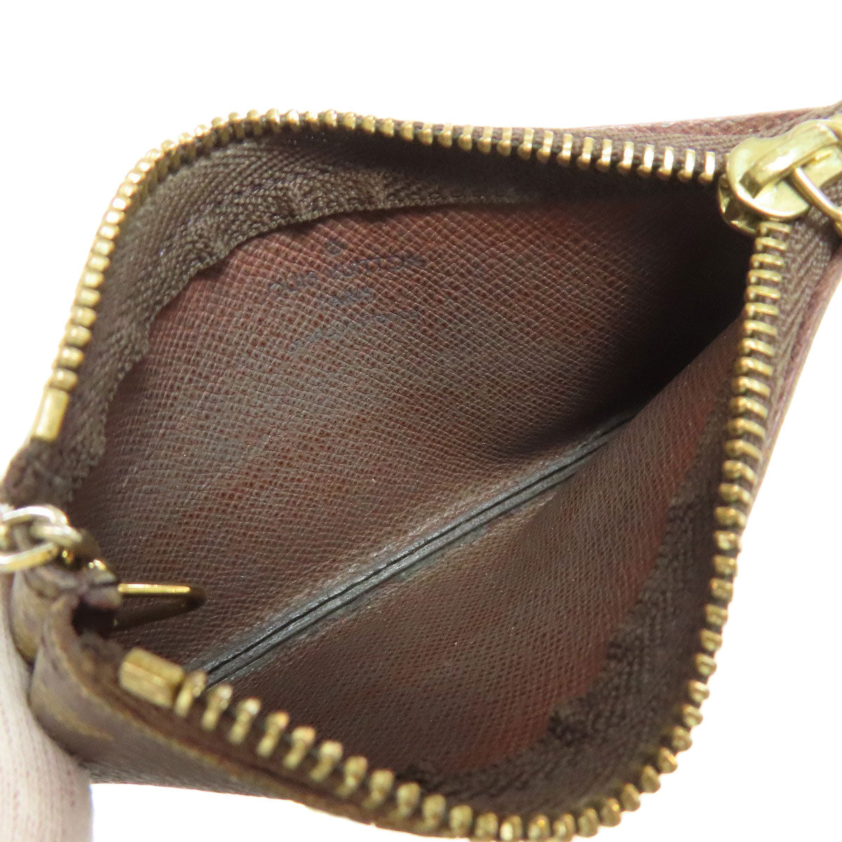 LOUIS VUITTON Coin case M62650 Monogram canvas Brown Pochette Kle Women