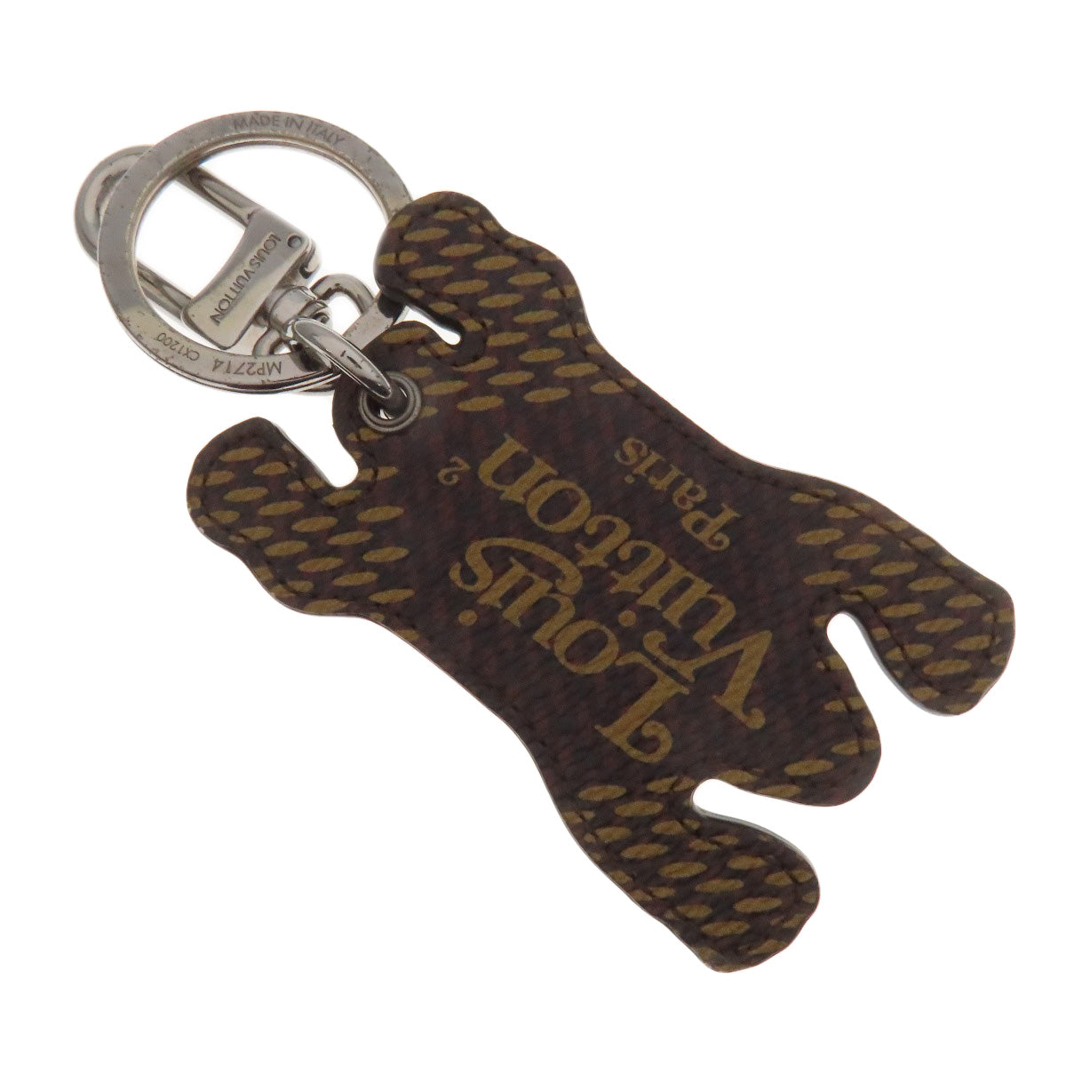 LOUIS VUITTON key ring MP2714 Monogram canvas Brown Porto-Cl LV Made Bear Women
