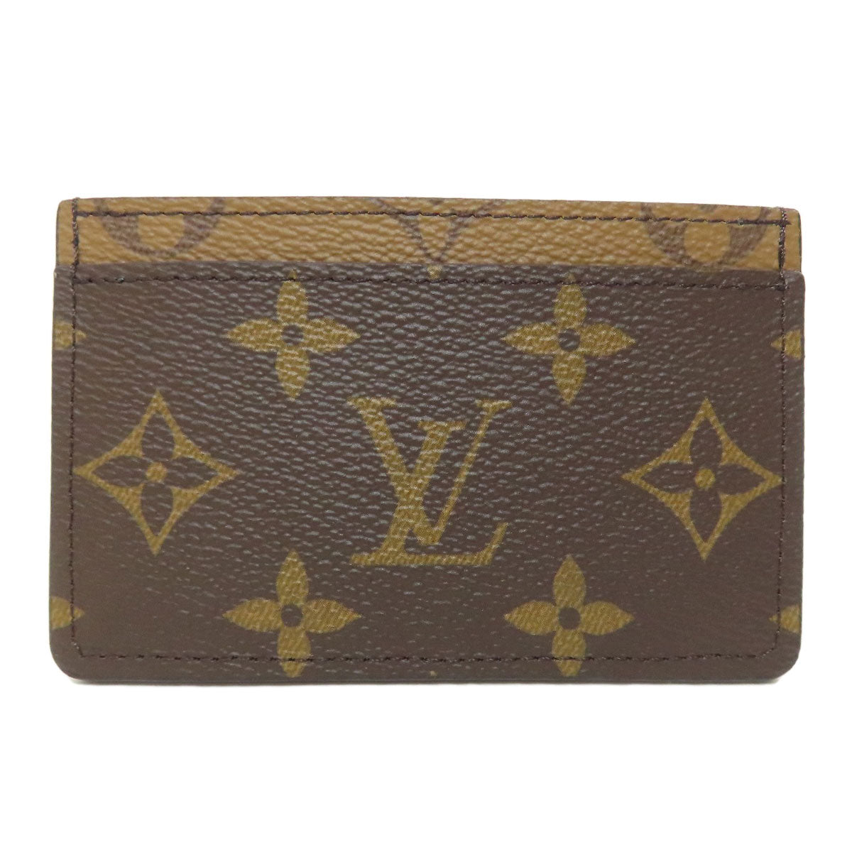 LOUIS VUITTON Card Case M69161 Monogram reverse Brown Porte Cartesï¿½ESimple Women