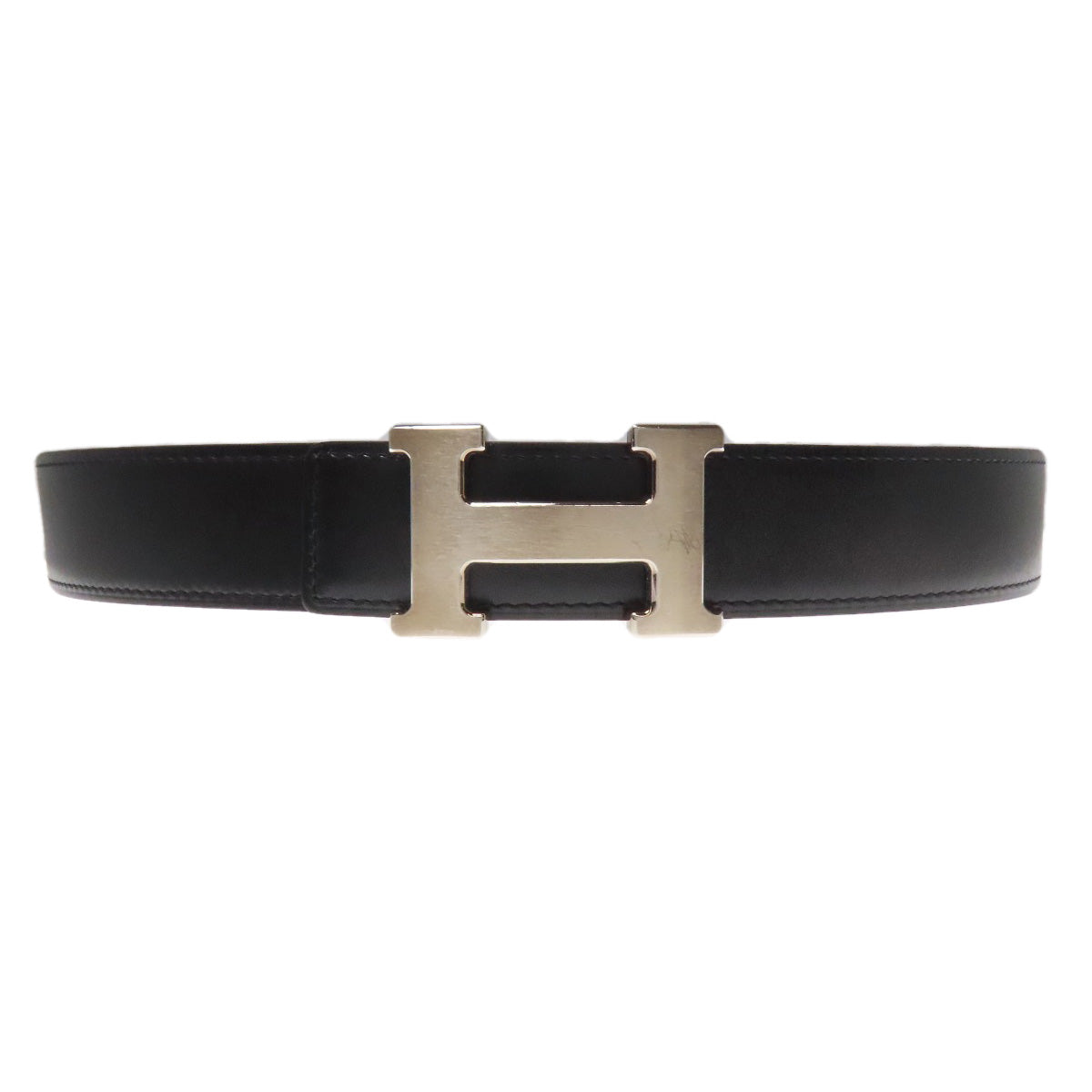 HERMES belt Box scarf black H belt Constance mens