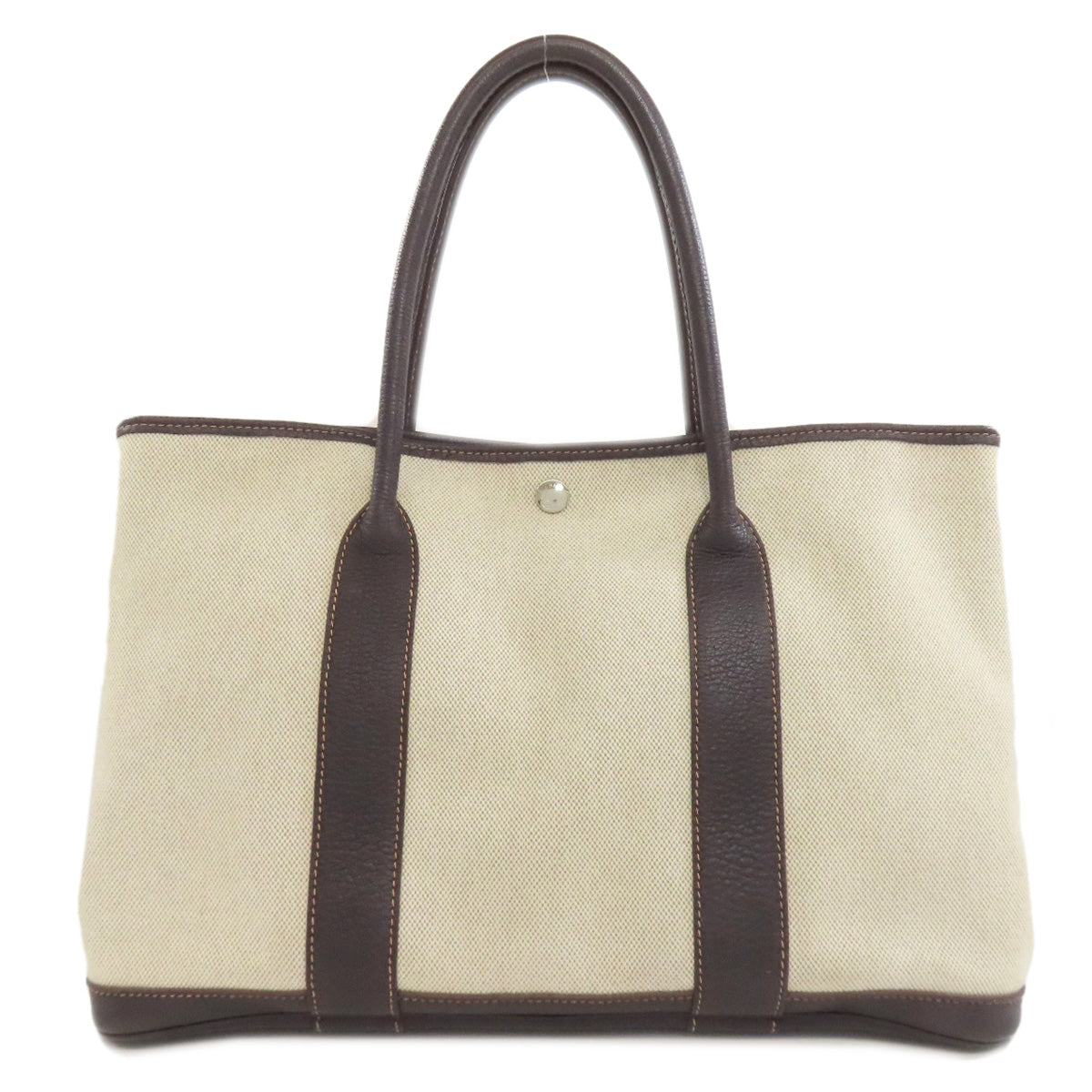 HERMES Tote Bag Tower ash Brown Garden party PM