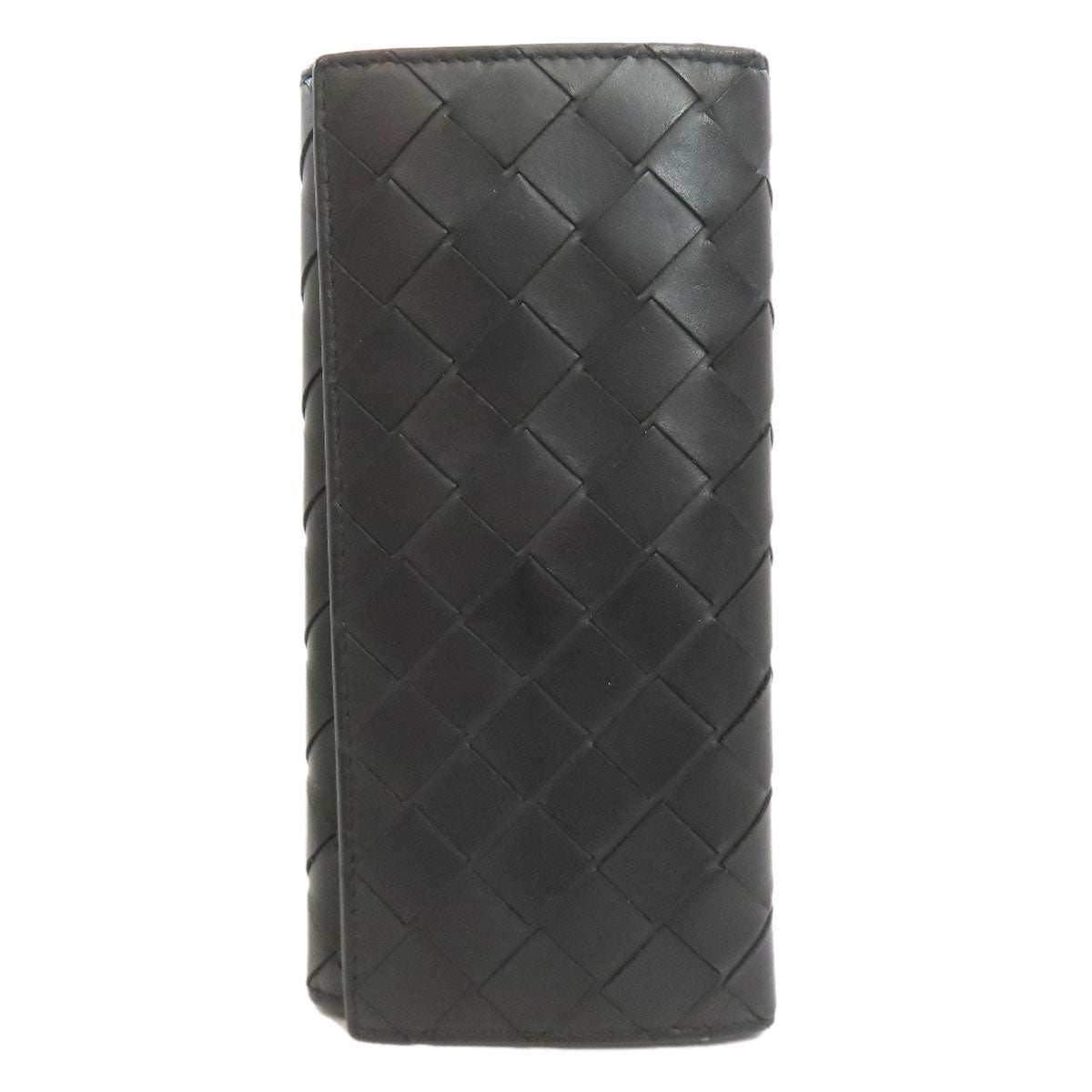 BOTTEGAVENETA Long Wallet Purse Calfskin black INTRECCIATO Women