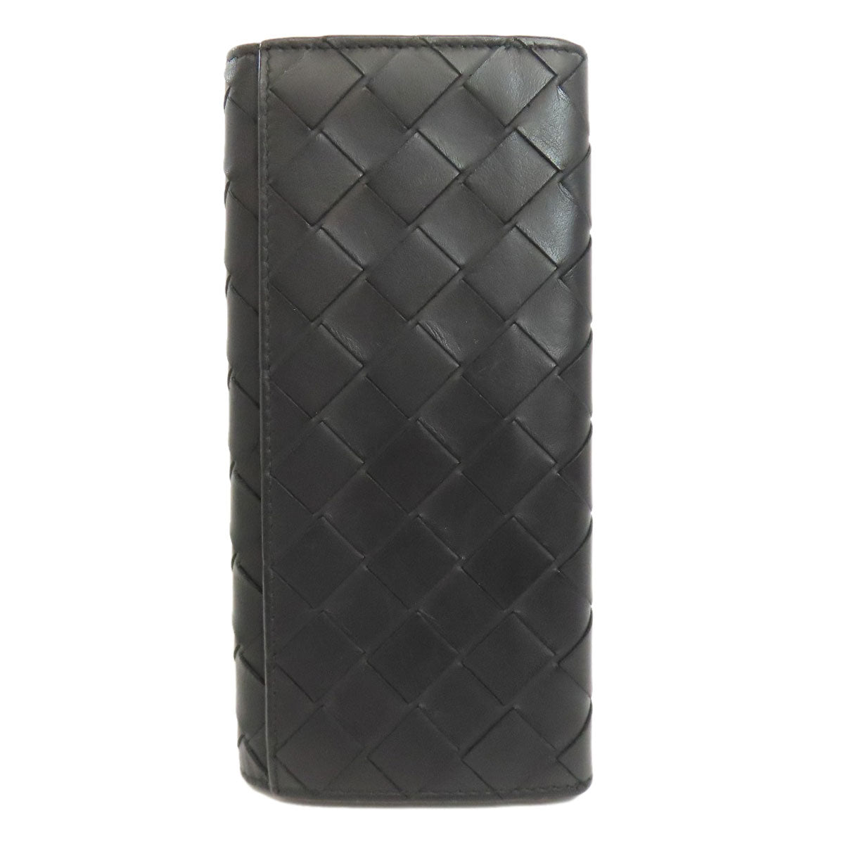 BOTTEGAVENETA Long Wallet Purse Calfskin black INTRECCIATO Women