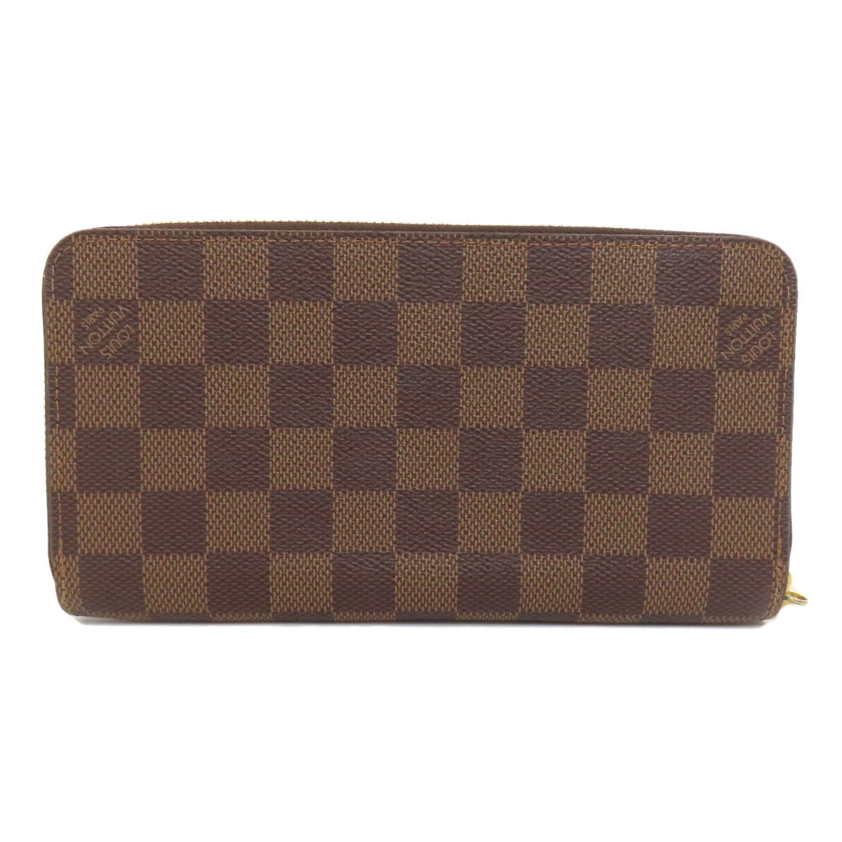 LOUIS VUITTON Long Wallet Purse N41661 Damier canvas Brown Zippy wallet Women