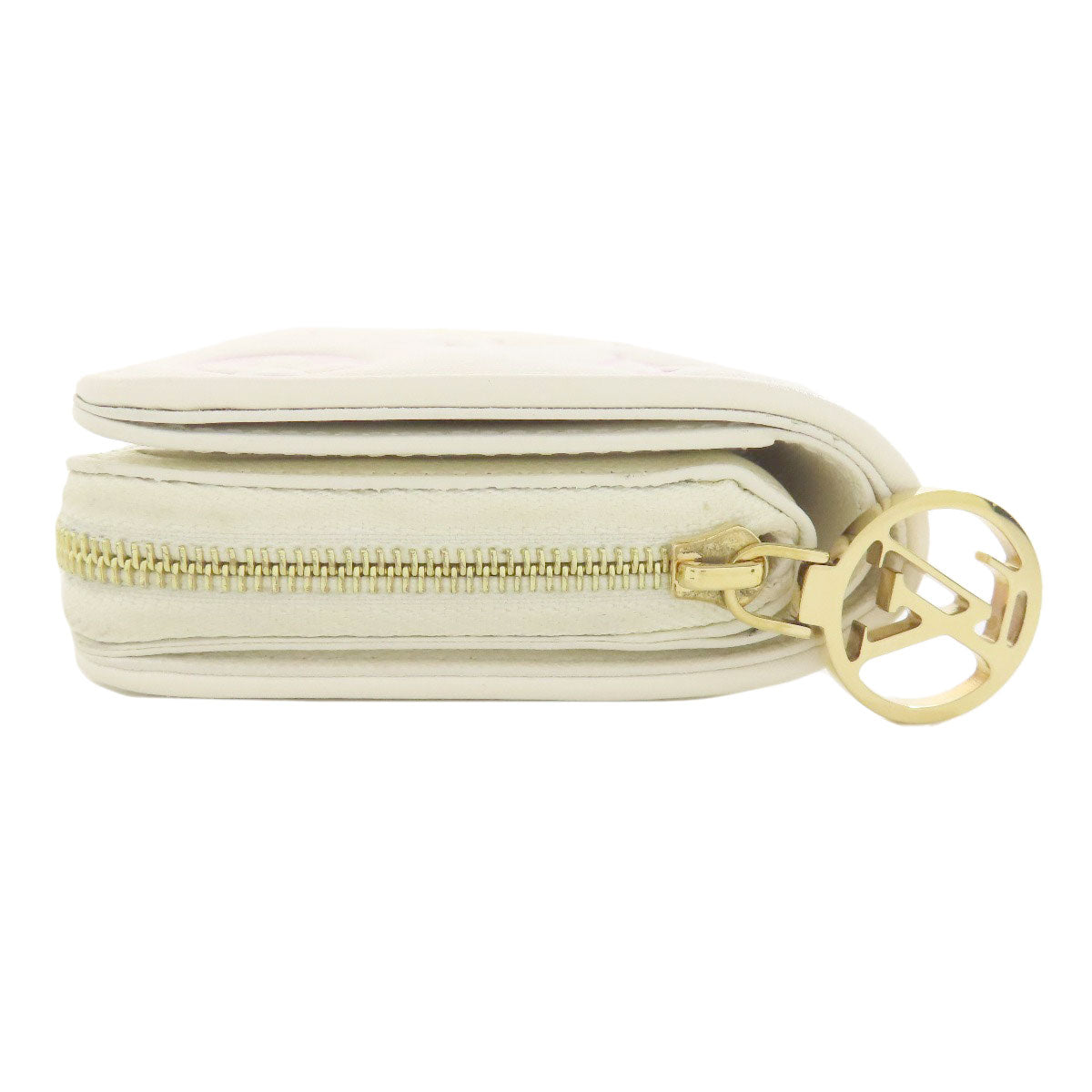 LOUIS VUITTON Bifold Wallet M11909 Calfskin white Portefeuilleï¿½ELoup Monogram Flower Women
