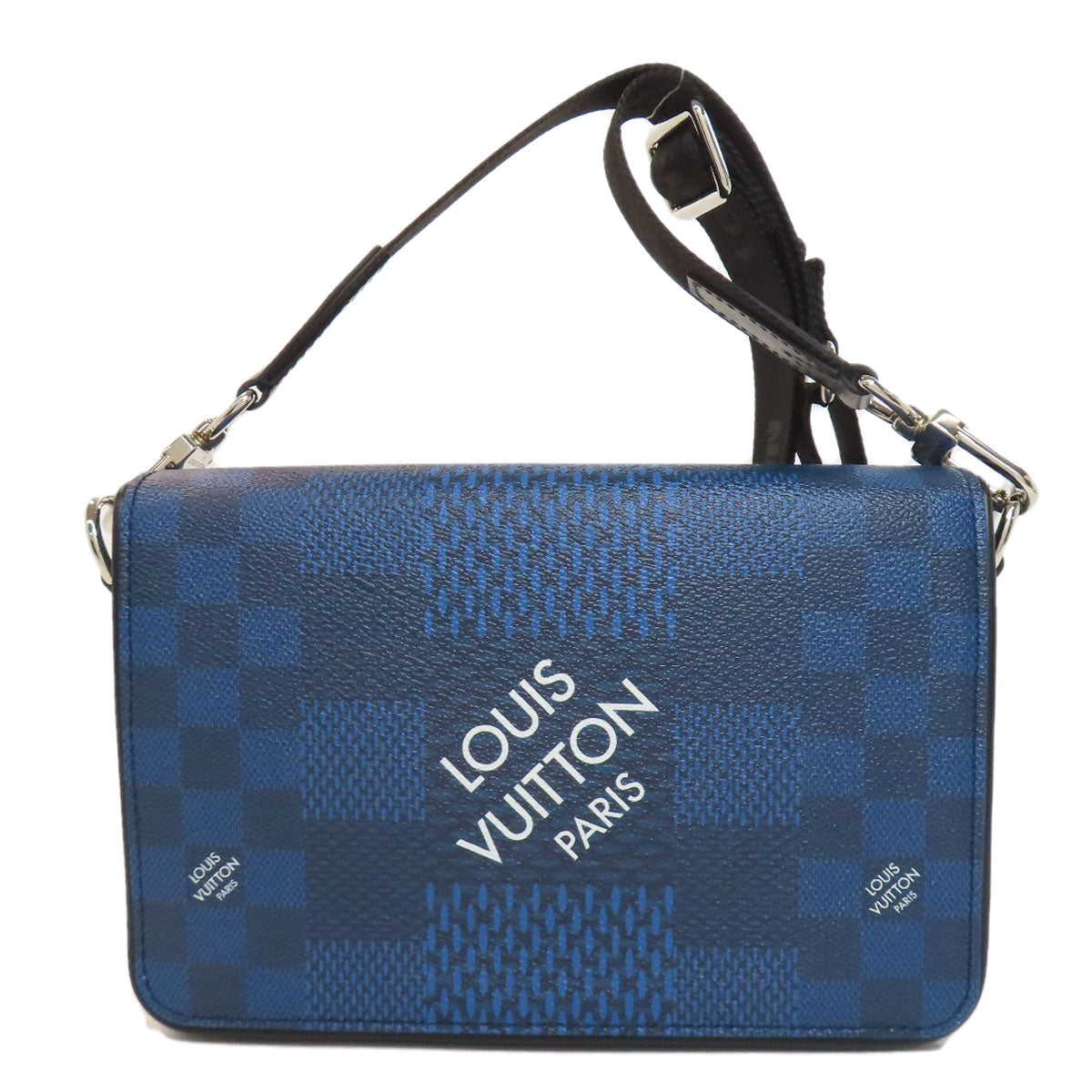 LOUIS VUITTON Shoulder Bag N50026 Damier canvas blue Studio Messenger 3D mens