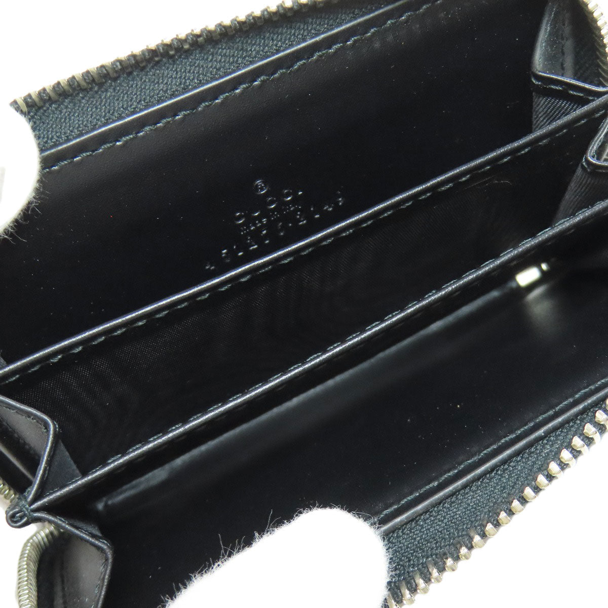 GUCCI Card Case 451276 PVC black Wolf GG Supreme Women