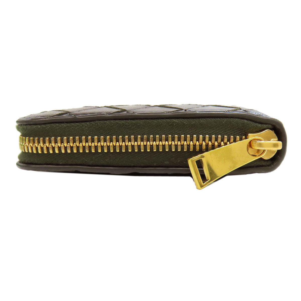 BOTTEGAVENETA Long Wallet Purse Calfskin green INTRECCIATO Women