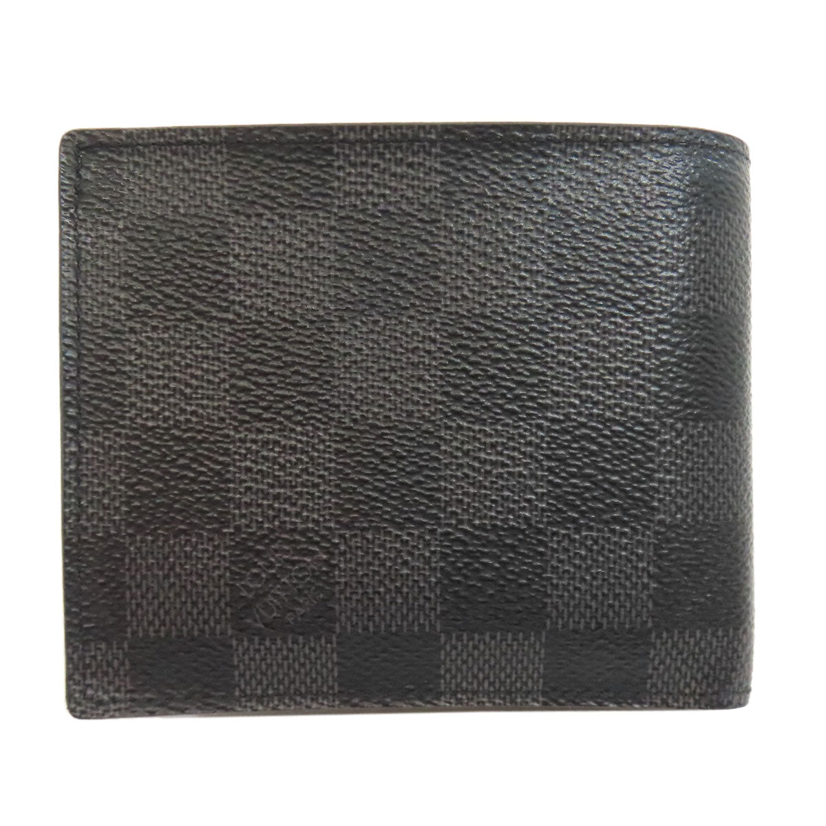 LOUIS VUITTON Bifold Wallet N63336 Damier canvas black Portefeuilleï¿½EMarco NM mens
