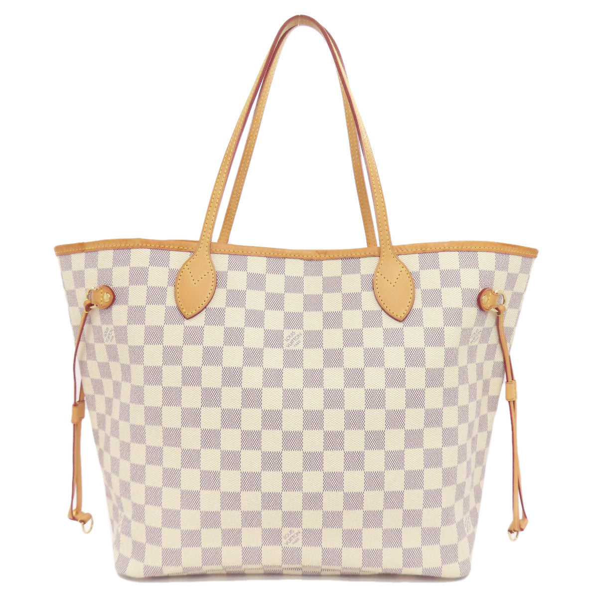 LOUIS VUITTON Tote Bag N51107 Damier canvas white Neverfull MM Old Women