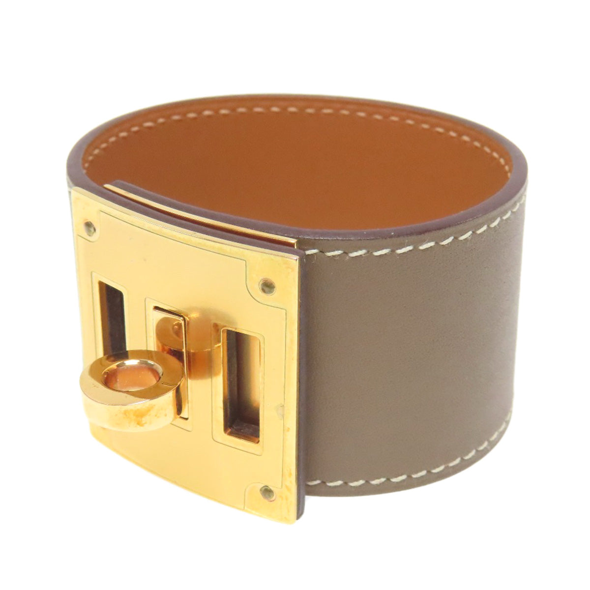 HERMES bracelet Swift beige Kelly Dog Bangle