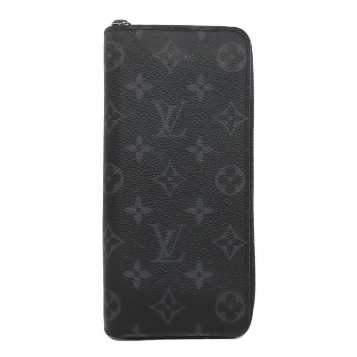 LOUIS VUITTON Long Wallet Purse M62295 Monogram Eclipse black Zippy wallet Vertical mens