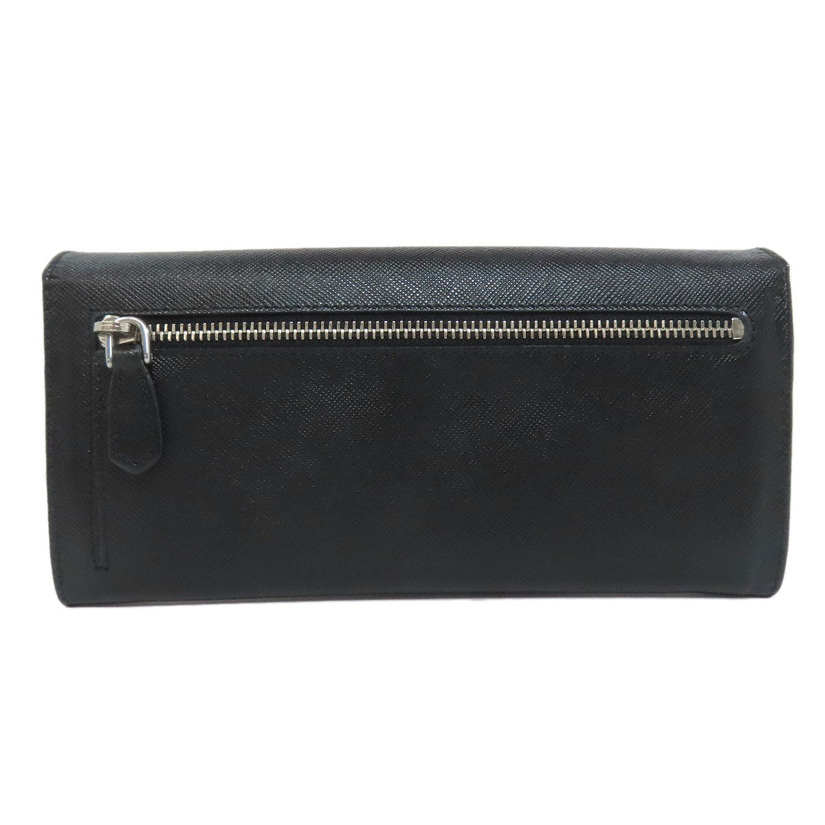 PRADA Long Wallet Purse 1M1037 Safiano black logo Women