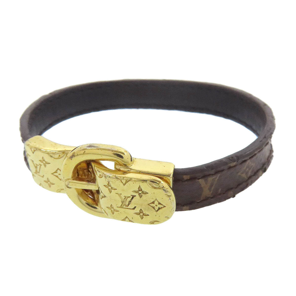 LOUIS VUITTON bracelet M6170F Monogram canvas Brown Brasserie Fasten Your LV