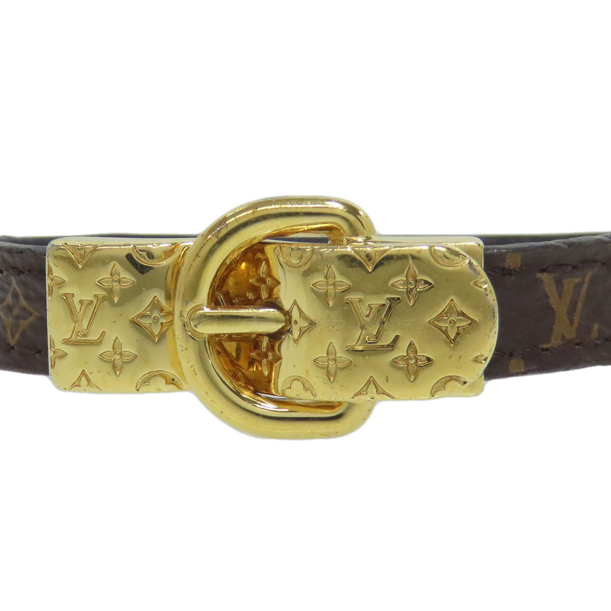 LOUIS VUITTON bracelet M6170F Monogram canvas Brown Brasserie Fasten Your LV