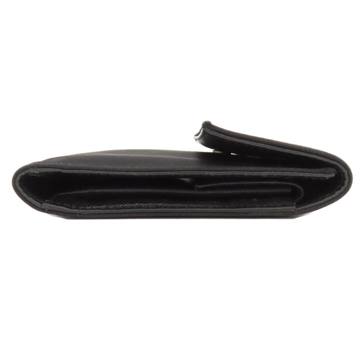 PRADA Bifold Wallet M170 Nylon black logoMetal Women