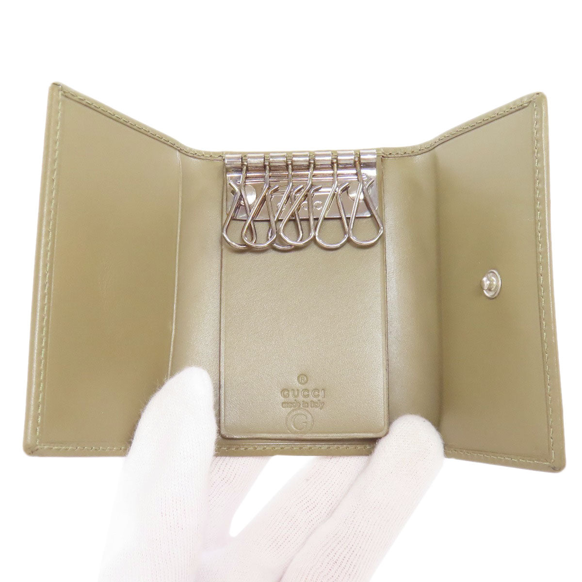 GUCCI Key case Key holder  033 2031 3600 leather Brown Outlet logo