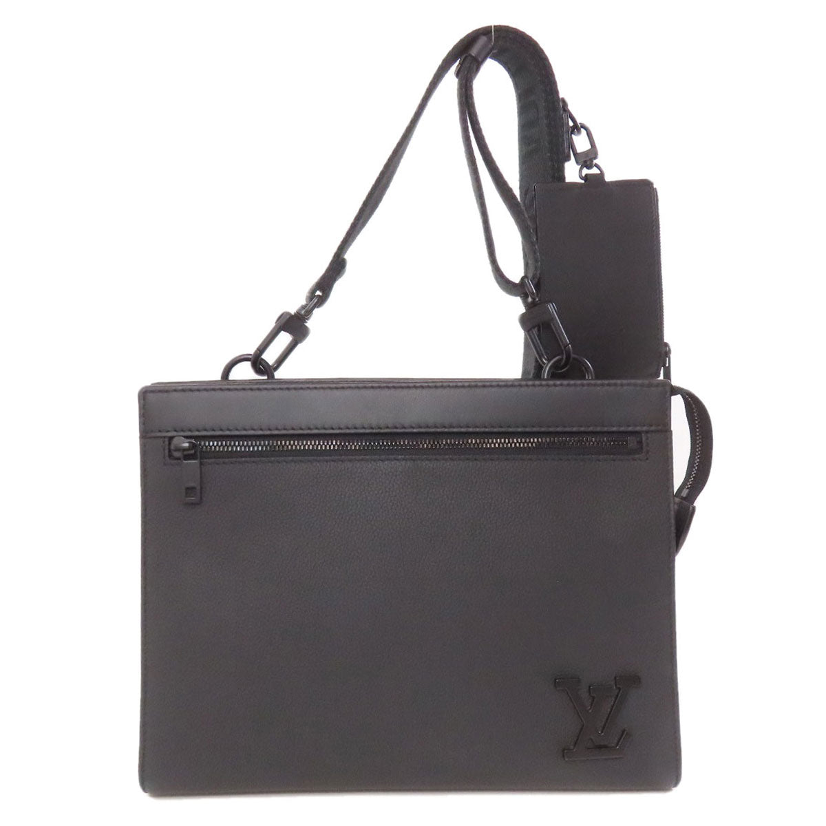 LOUIS VUITTON Shoulder Bag M59329 Calfskin black Messenger Voyage Aerogram Women