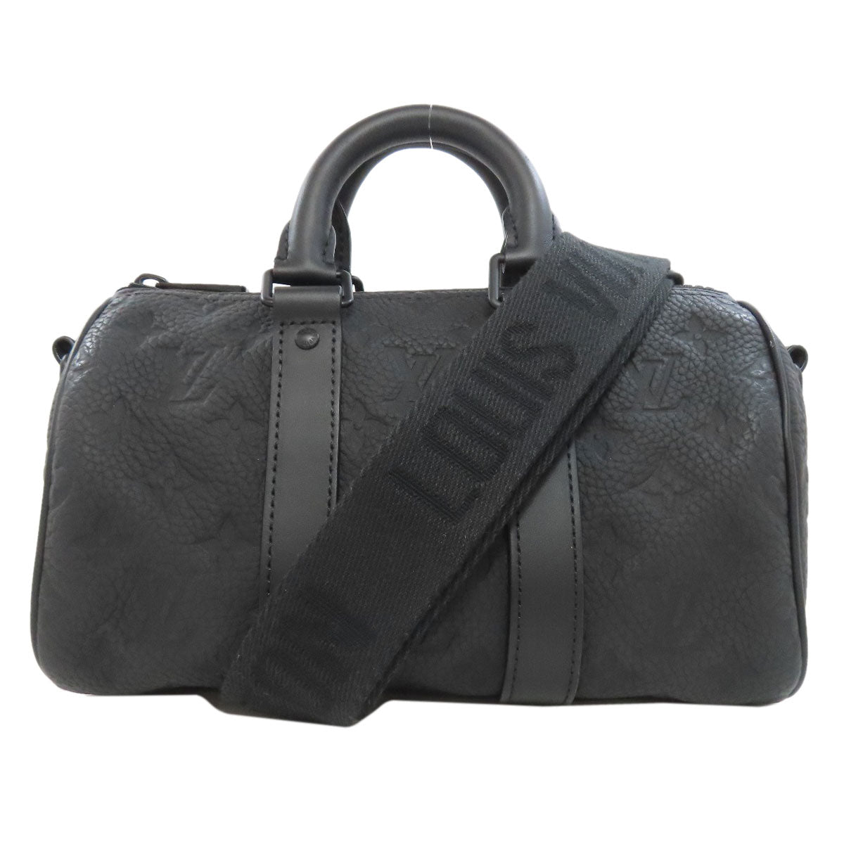LOUIS VUITTON Handbag M20900 Taurillon Clemence Leather black Keepall ã»bandouliere 25