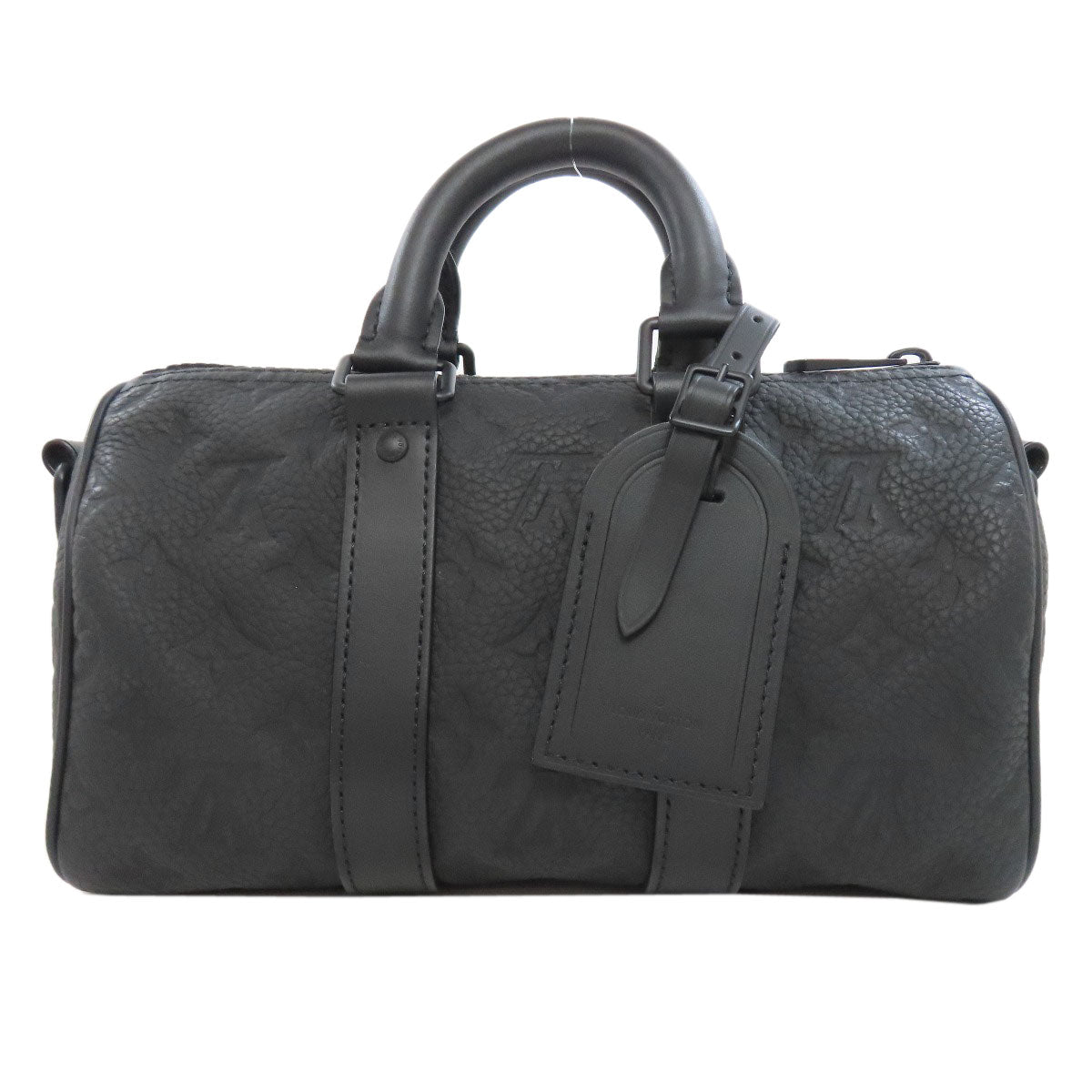 LOUIS VUITTON Handbag M20900 Taurillon Clemence Leather black Keepall ã»bandouliere 25