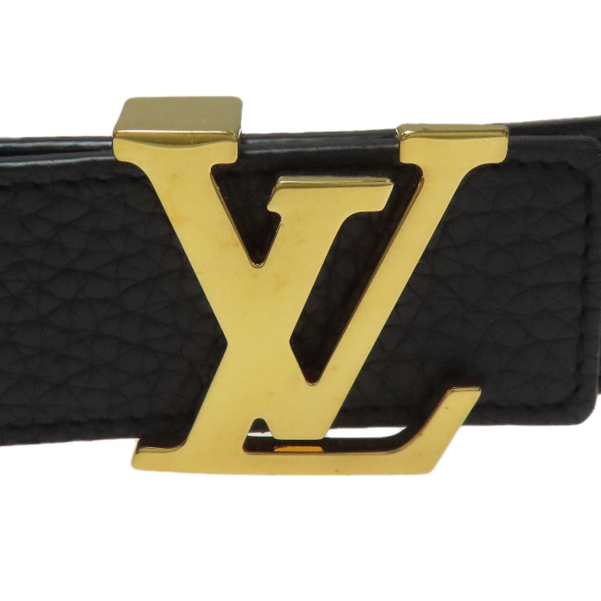 LOUIS VUITTON belt M9521 Calf leather black Saint Tulle LV Initial Reversible