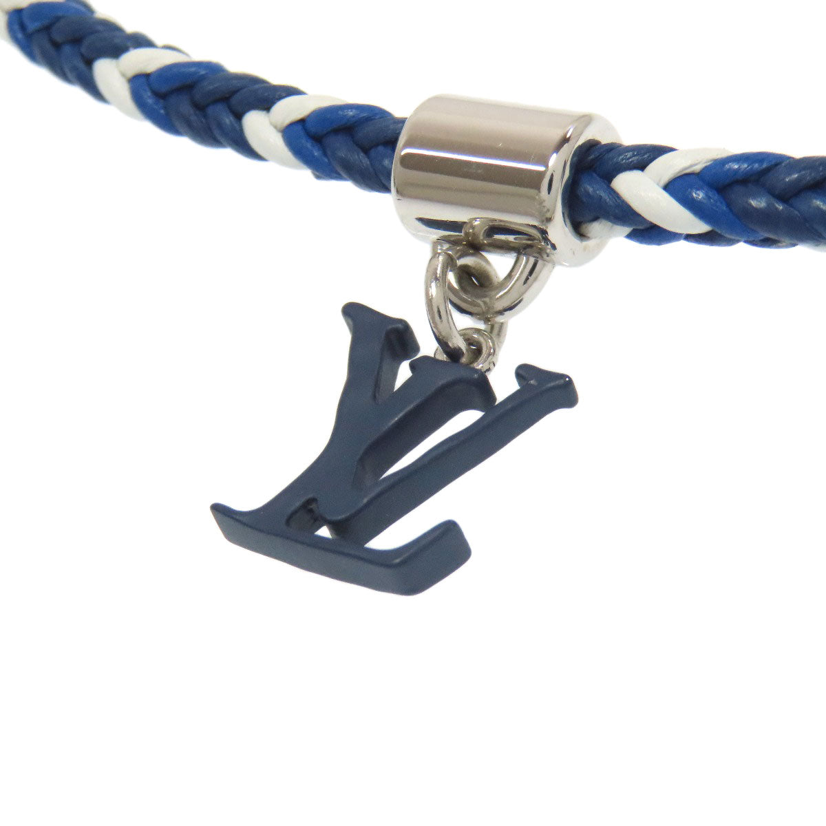 LOUIS VUITTON bracelet M6792 Metal, Leather blue Bracelet Friendship Charm Women