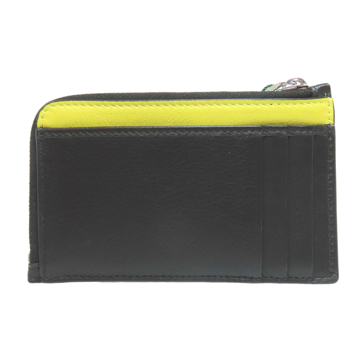 Christian Dior Coin case leather black BEE bee pattern Women