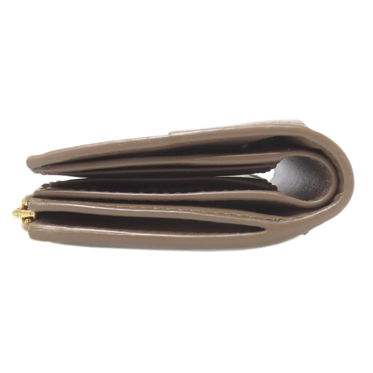 BOTTEGAVENETA Bifold Wallet leather Brown cassette Women