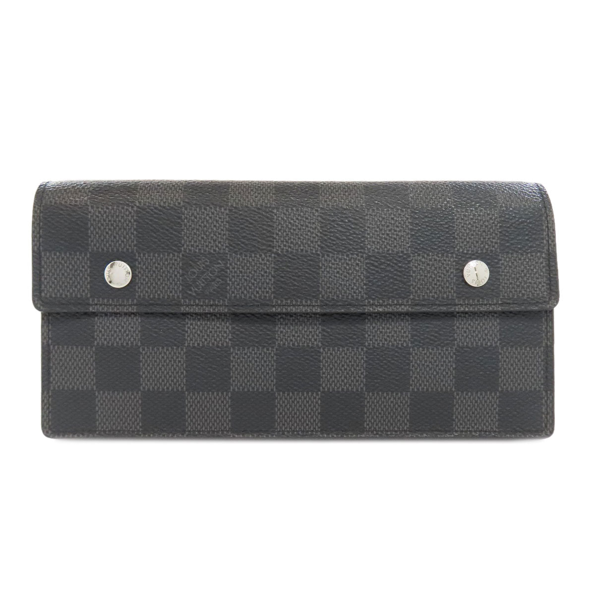 LOUIS VUITTON Long Wallet Purse N60023 Damier canvas gray Acordion mens