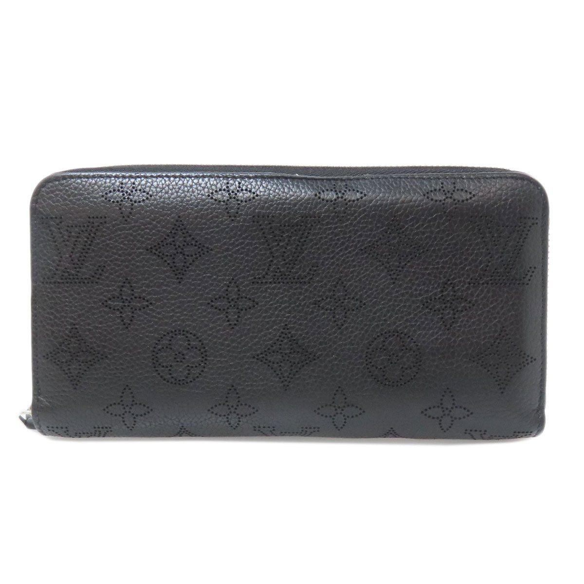 LOUIS VUITTON Long Wallet Purse M61867 Mahina leather black Zippy wallet Women