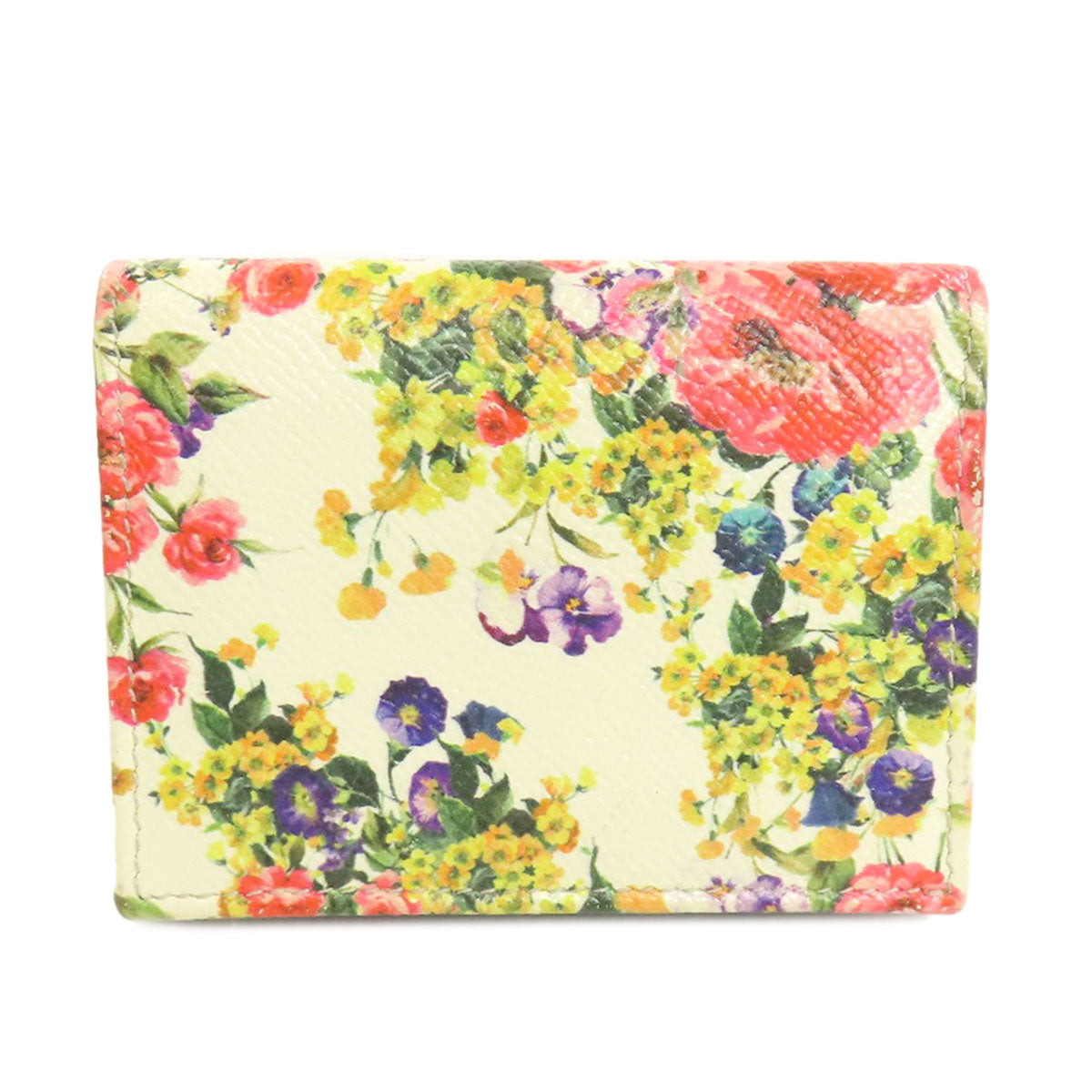 Christian Dior Card Case leather white flour Women