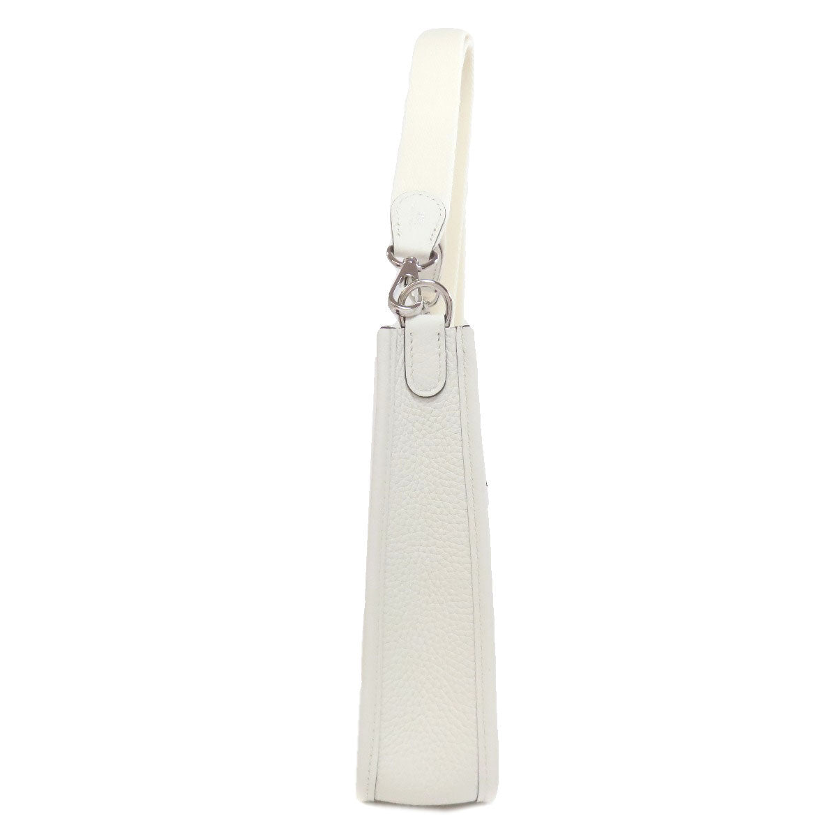 HERMES Shoulder Bag Taurillon Clemence white Evelyn 1 TPM SilverMetal Women