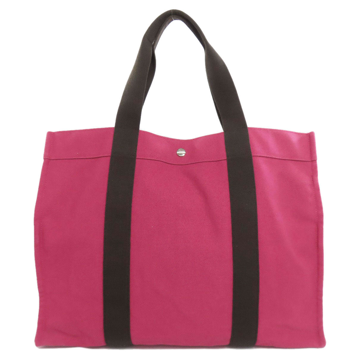 HERMES Tote Bag canvas pink Sac de Platage