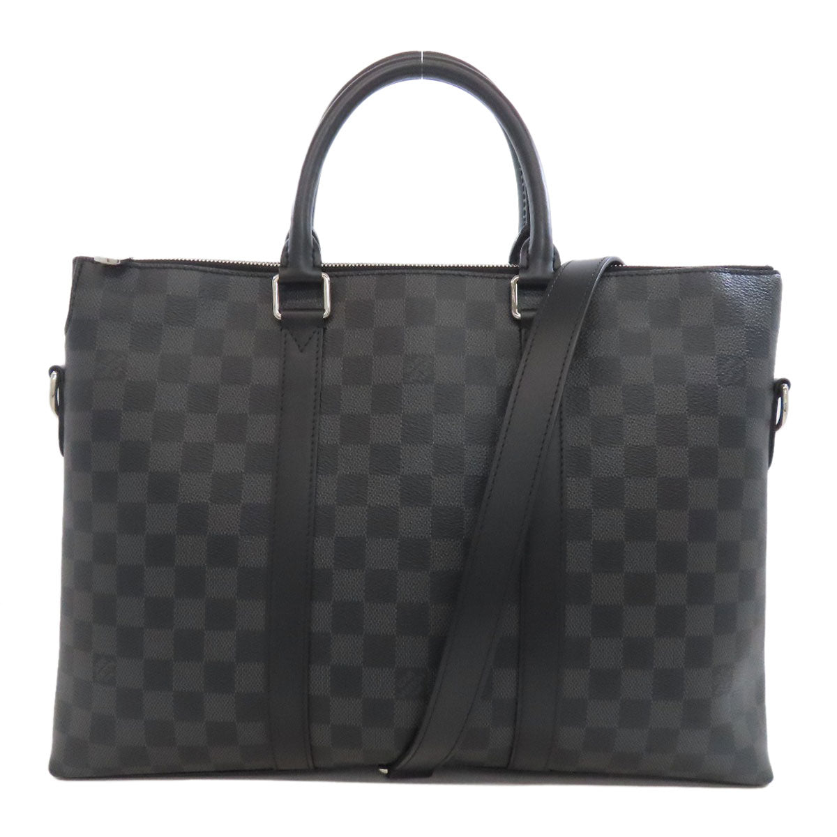 LOUIS VUITTON Business bag N40024 Damier canvas gray Anton Briefcase mens