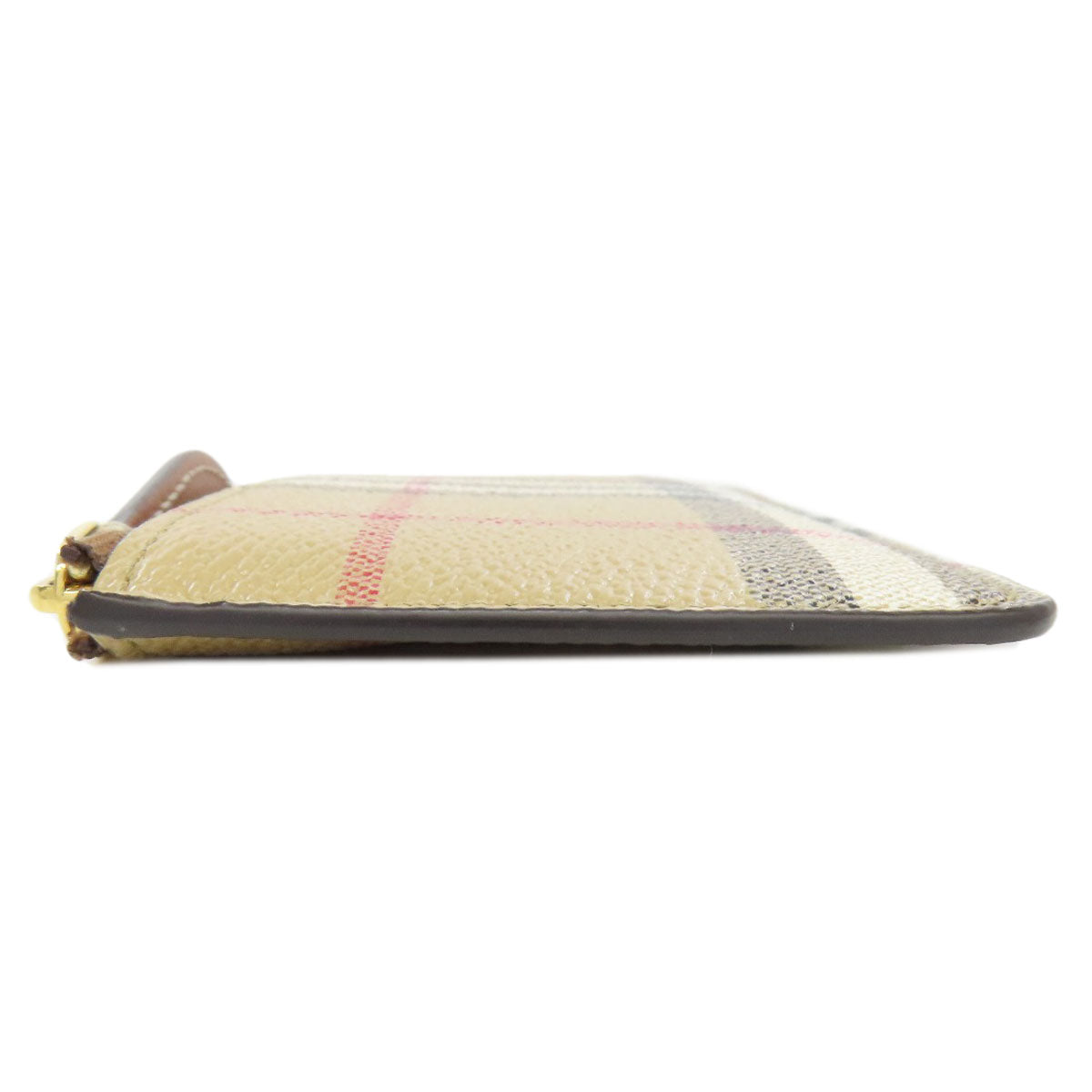 BURBERRY Coin case leather beige Nova Check