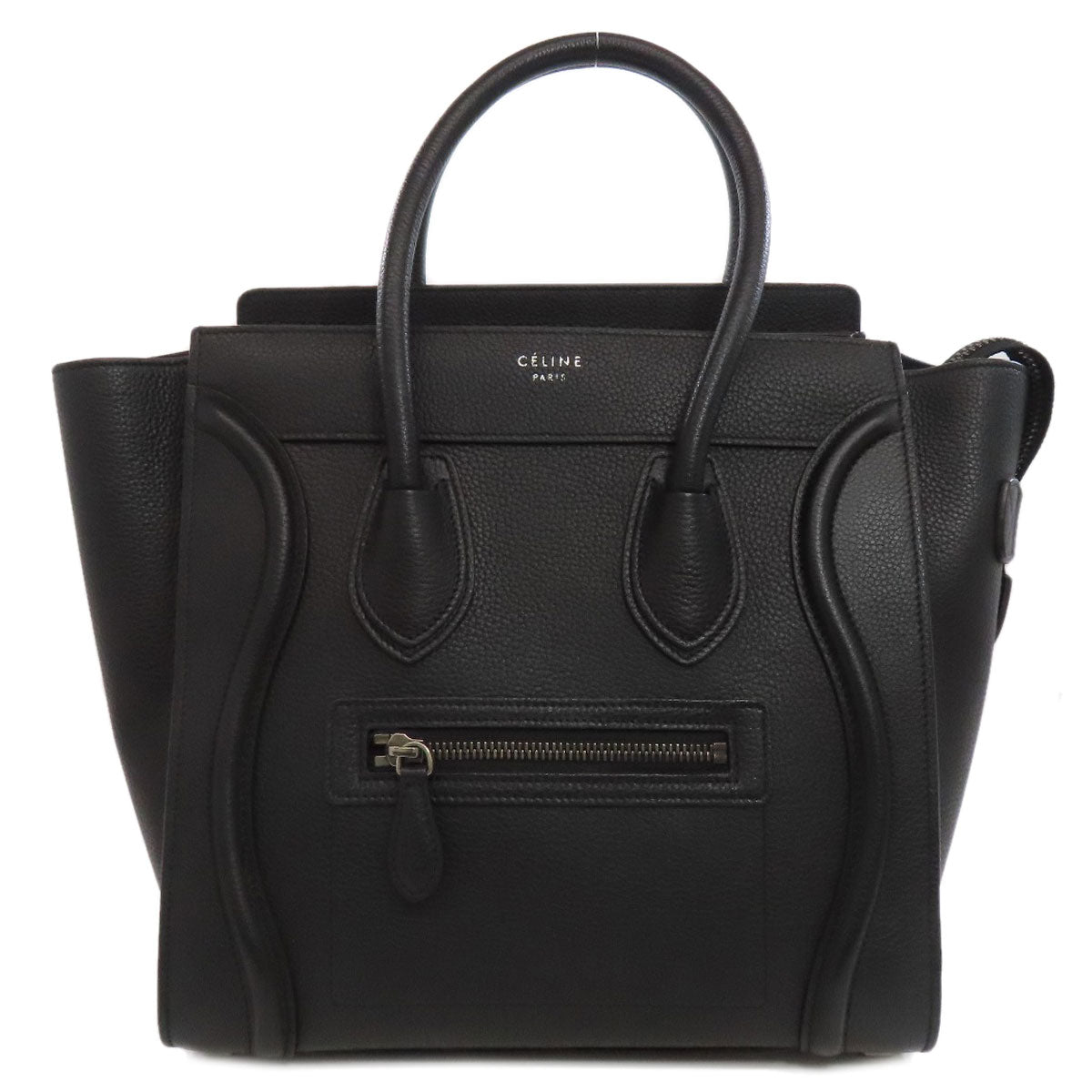 CELINE Tote Bag Calfskin black Luggage micro Women