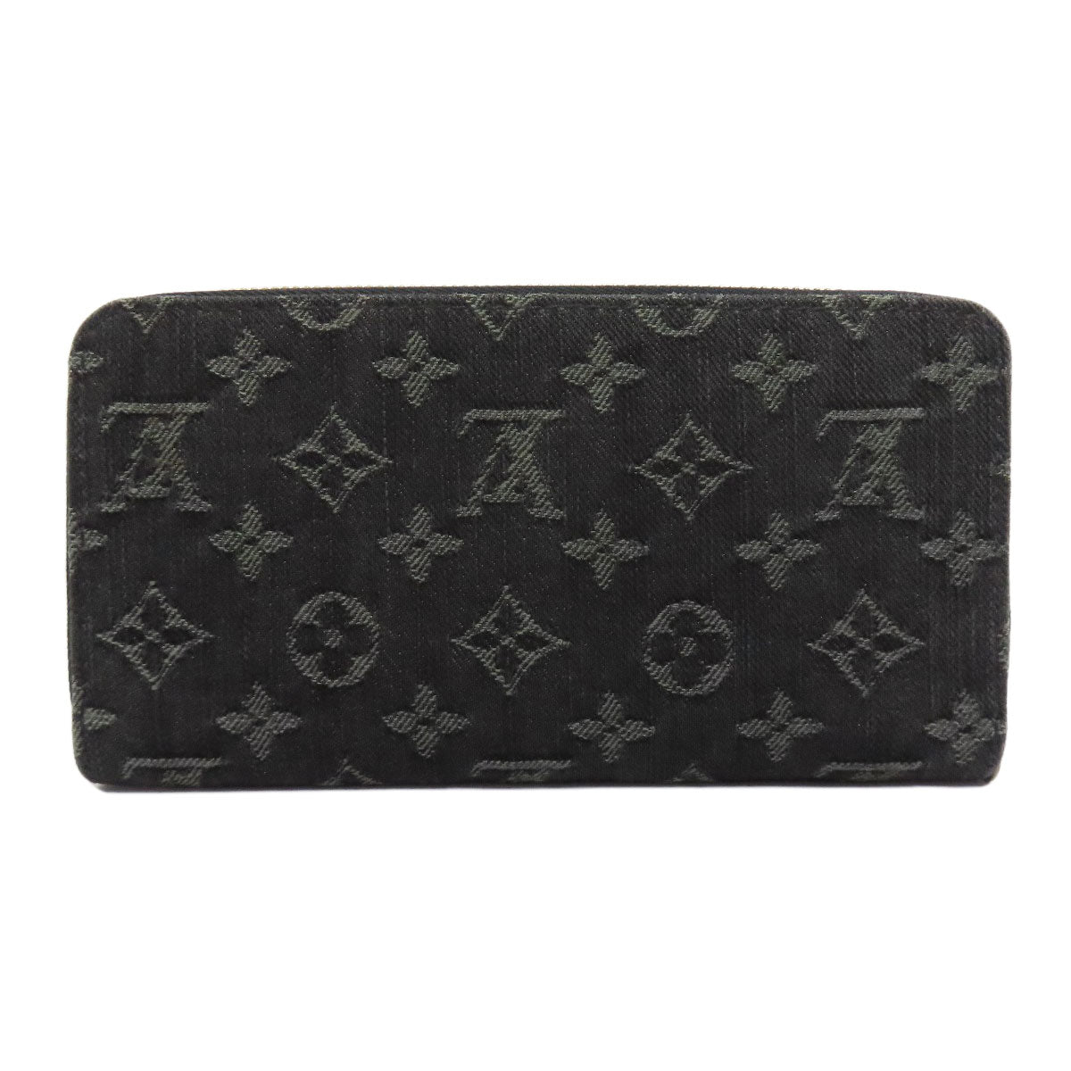 LOUIS VUITTON Long Wallet Purse M95614 denim black Zippy wallet Women